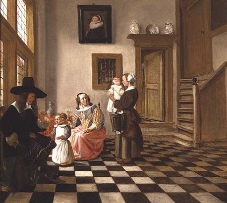 A Family in an Interior a Hendrik van der Burgh