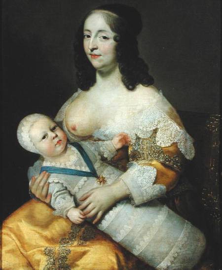 The Dauphin Louis of France (1638-1715) and his Nursemaid, Dame Longuet de la Giraudiere a Henri and Charles Beaubrun