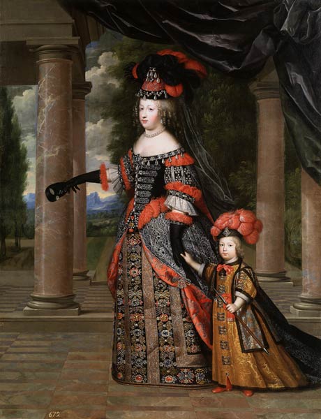 Maria Theresa of Spain with Her son, the Dauphin, Louis of France a Henri Beaubrun