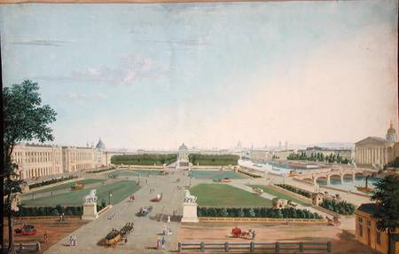 View of the Place Louis XV and the Jardin des Tuileries a Henri Courvoisier-Voisin