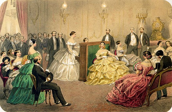 Concert at the Chausee d''Antin'', from the ''Soirees parisiennes'' series a Henri de Montaut