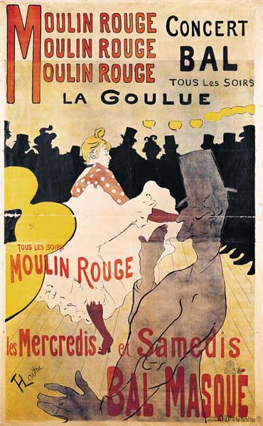 Poster advertising ''La Goulue'' at the Moulin Rouge a Henri de Toulouse-Lautrec