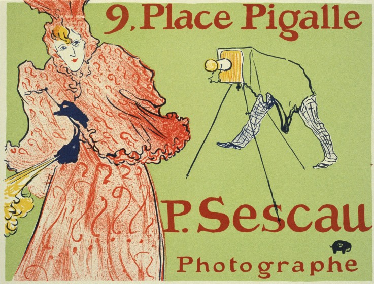9, Place Pigalle, P. Sescau Photographe (Poster) a Henri de Toulouse-Lautrec