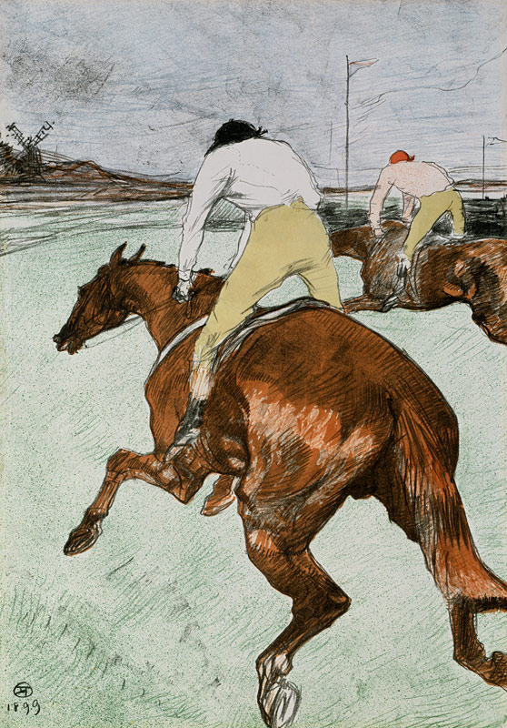 The jockey. a Henri de Toulouse-Lautrec