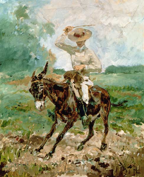 Raoul Tapie de Celeyran (1868-1937) on a Donkey a Henri de Toulouse-Lautrec