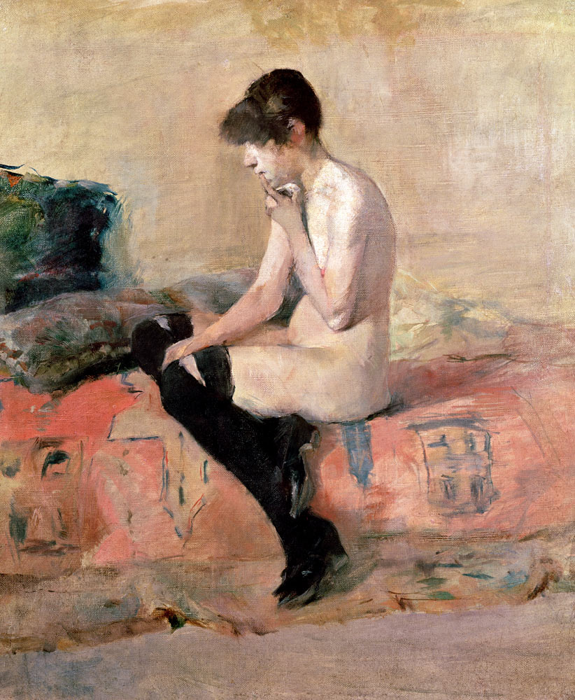 Nude Woman Seated on a Divan a Henri de Toulouse-Lautrec