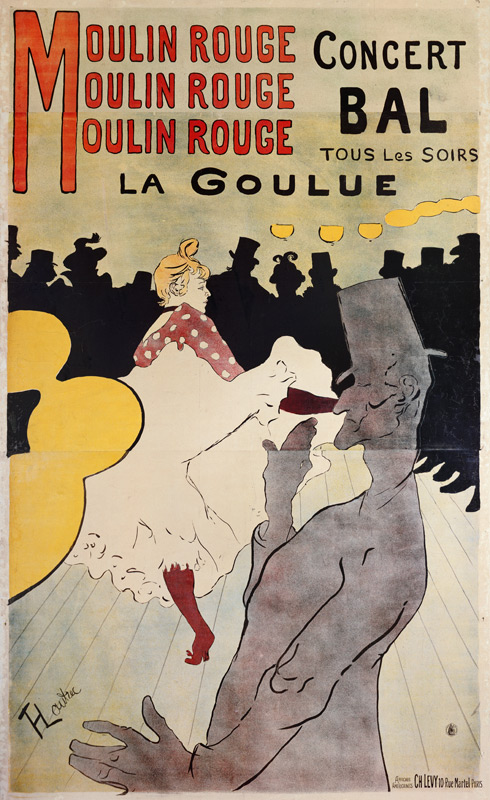 Poster advertising 'La Goulue' at the Moulin Rouge a Henri de Toulouse-Lautrec