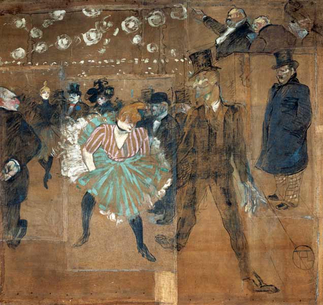 Dancing at the Moulin Rouge: La Goulue (1870-1927) and Valentin le Desosse (1843-1907) a Henri de Toulouse-Lautrec