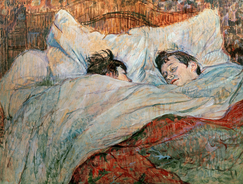 Two girls in bed a Henri de Toulouse-Lautrec