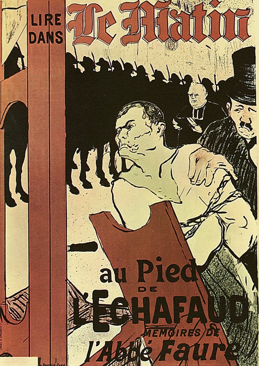 Poster for Le Matin magazine advertized the memoirs of Abbe Faure a Henri de Toulouse-Lautrec