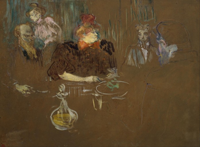 At the Table of Monsieur and Madame Natanson a Henri de Toulouse-Lautrec