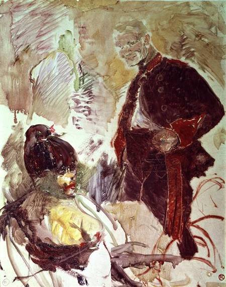 Artilleryman and girl a Henri de Toulouse-Lautrec