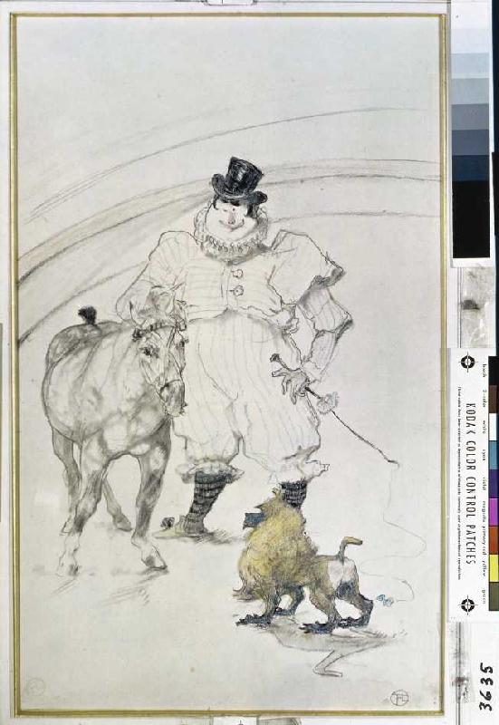 Clown, horse and monkey a Henri de Toulouse-Lautrec