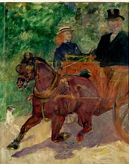 Cob Harnessed to a Cart a Henri de Toulouse-Lautrec