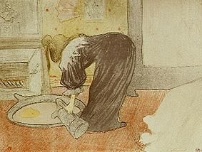 Woman at the wash bowl a Henri de Toulouse-Lautrec
