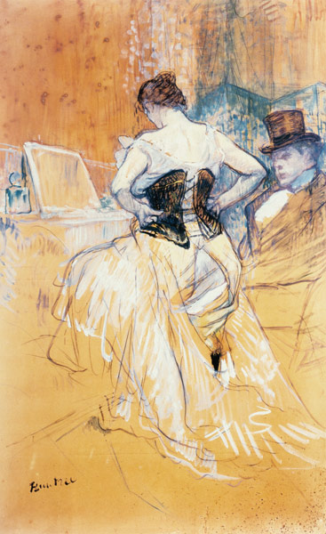 Woman with corset a Henri de Toulouse-Lautrec