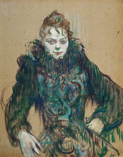 The woman with the black boa a Henri de Toulouse-Lautrec