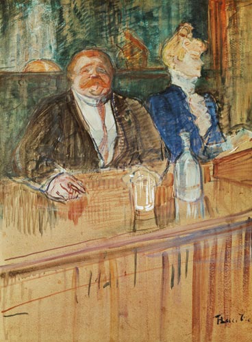 In the Bar: The Fat Proprietor and the Anaemic Cashier a Henri de Toulouse-Lautrec