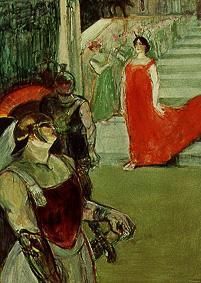 Messalina at the stairs with supernumeraries a Henri de Toulouse-Lautrec
