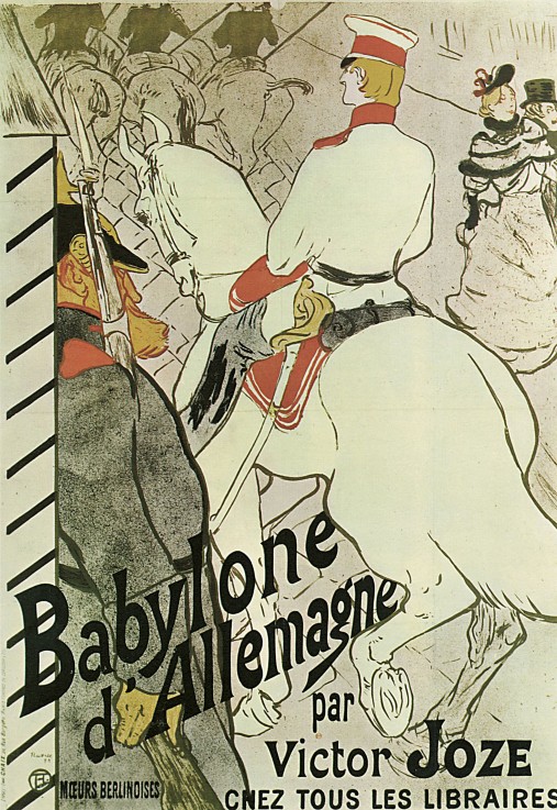 Poster to the Book "Babylone d'Allemagne" by Victor Joze a Henri de Toulouse-Lautrec