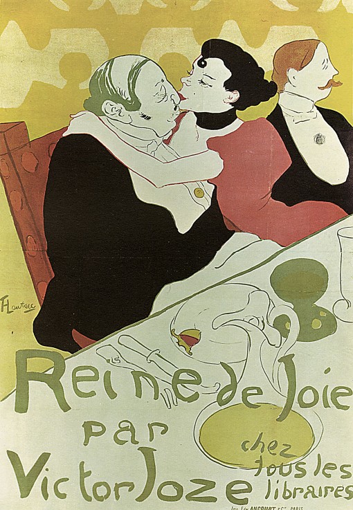 Poster to the Book "Reine de Joie" by Victor Joze a Henri de Toulouse-Lautrec
