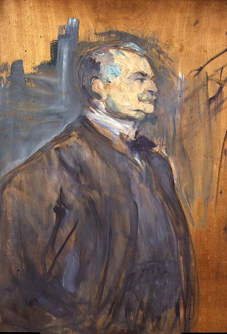 Portrait of de M. Manzi (panel) a Henri de Toulouse-Lautrec