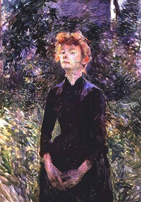 Portrait of a woman, possibly the French comedienne Yvette Guilbert (c.1869-1944) a Henri de Toulouse-Lautrec