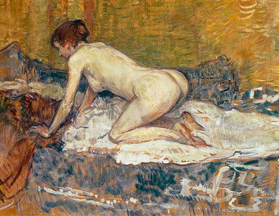 Red-Headed Nude Crouching a Henri de Toulouse-Lautrec