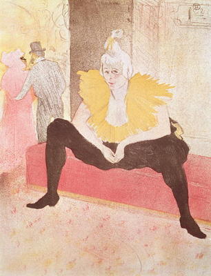 The Clowness Cha-U-Kao Seated, 1896 (colour litho) a Henri de Toulouse-Lautrec