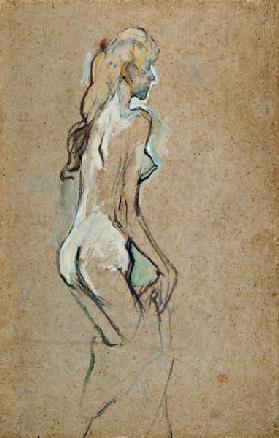 Nude Young Girl, 1893 (oil on card)