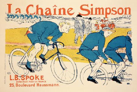 Reproduction of a poster advertising 'The Simpson Chain', Paris