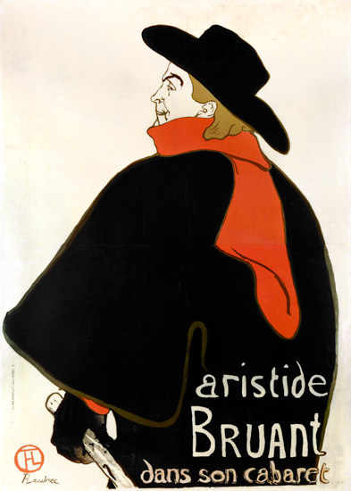 SAN/2970 Aristide Bruant dans son cabaret (poster) a Henri de Toulouse-Lautrec