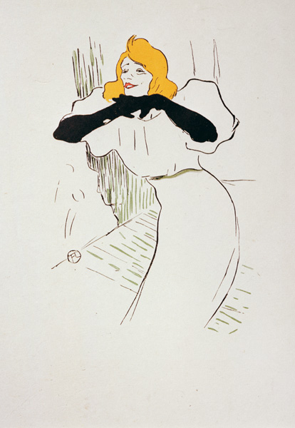 Yvette Guilbert dans a Henri de Toulouse-Lautrec