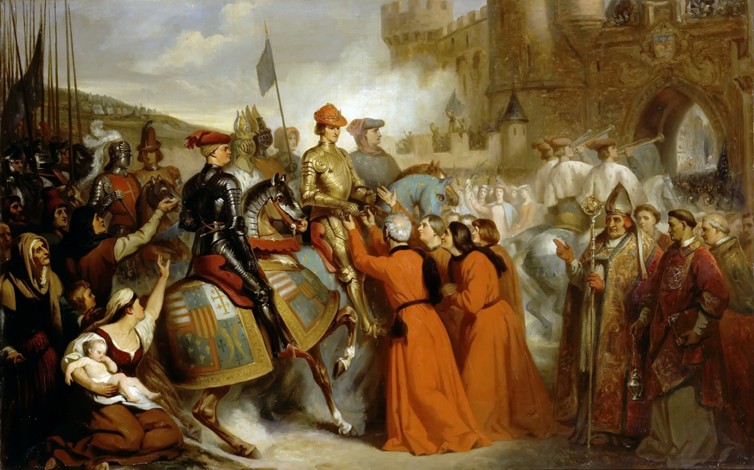 Entry of Charles VII into Rouen, 10 November 1449 a Henri Decaisne