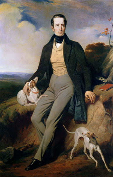 Portrait of Alphonse de Lamartine (1790-1869) a Henri Decaisne
