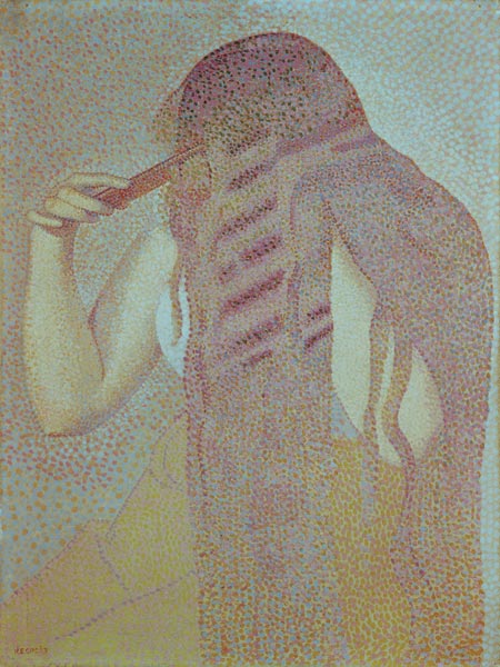 Woman, her hair combing. a Henri-Edmond Cross