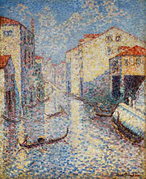 Venice, channel with gondolas a Henri-Edmond Cross