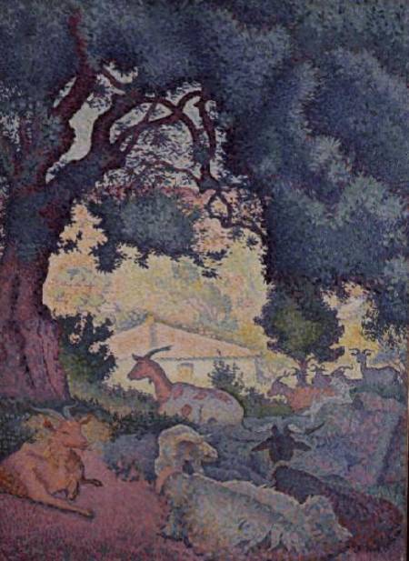 Landscape with Goats a Henri-Edmond Cross