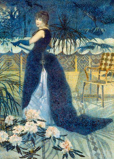 Madam Hector France, the wife of the artist, suiting. a Henri-Edmond Cross