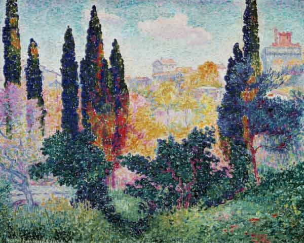 Cipressi a Cagnes a Henri-Edmond Cross