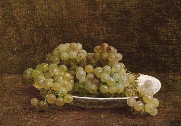 Still Life of Grapes a Henri Fantin-Latour