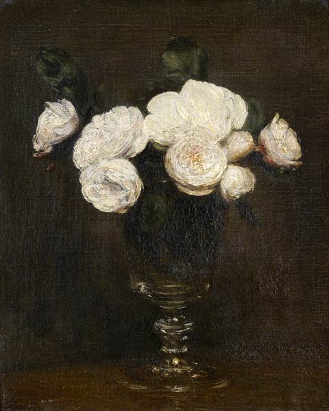 Still Life of Malmaison Roses a Henri Fantin-Latour