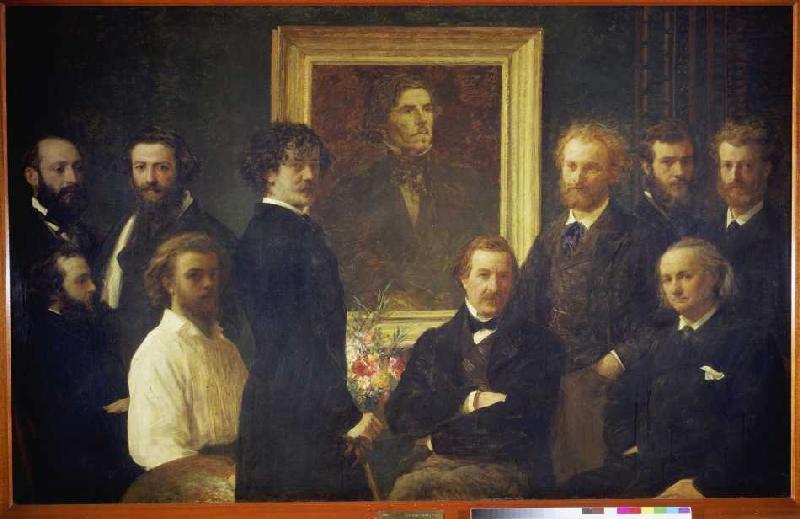 Tribute at Delacroix. a Henri Fantin-Latour