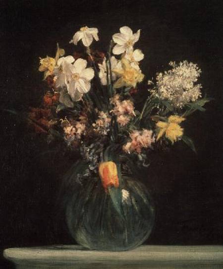 Narcisses Blancs, Jacinthes et Tulipes a Henri Fantin-Latour