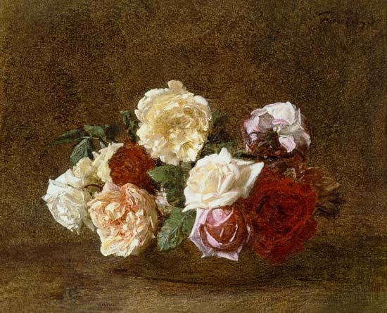 Roses in a bowl a Henri Fantin-Latour