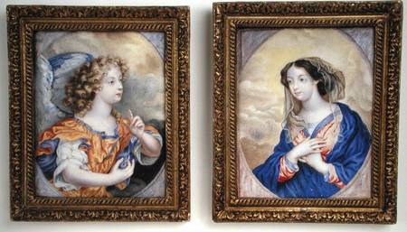 A pair of miniatures depicting the Annunciation a Henri Gascard
