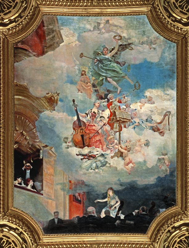 Music across the Ages, ceiling of the Salle des Fetes (ballroom) a Henri Gervex