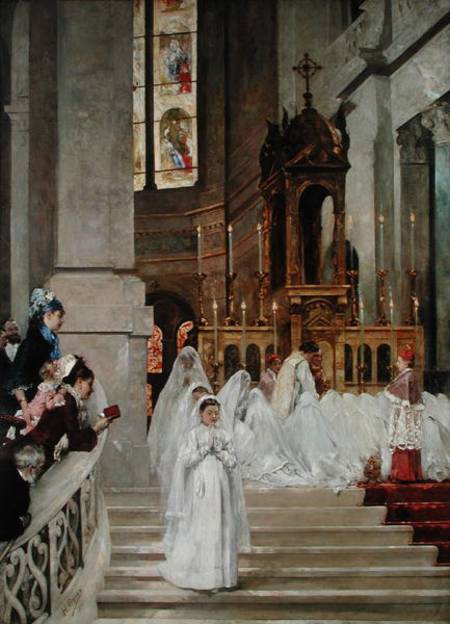 Communion at the Church of the Trinity a Henri Gervex