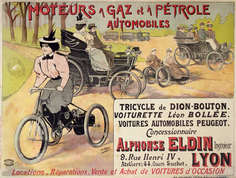 Poster advertising a Parisian car dealer (colour litho) a Henri Gray