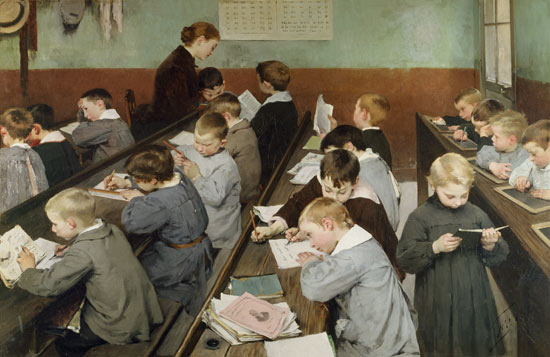 The Children's Class a Henri Jules Jean Geoffroy